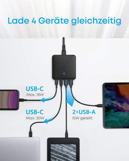 Anker PowerPort Atom III Slim 4-Port USB-C Schnellladegerät mit GaN