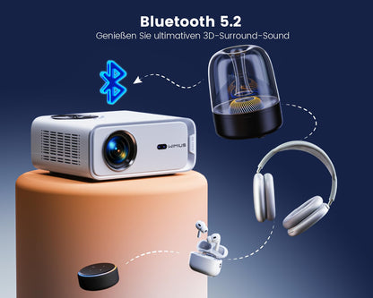 SmartView Android TV Beamer 1080P Full HD 4K Heimkino