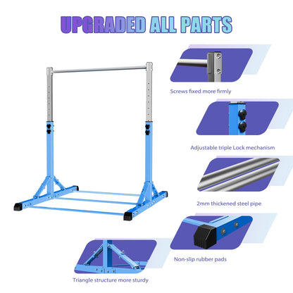 RokePro Gymnastik Turnreck,Faltbarer Turnreck Reckstange,Turnreck höhenverstellbar, Turnstange Indoor & Outdoor, Trainingsgeräte, Übungsstange für den Innenbereich, Heimtraining