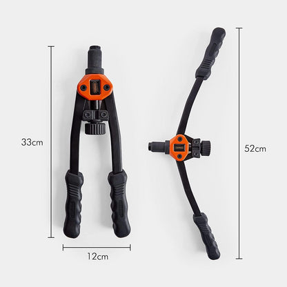 VonHaus Nietmutternzange Set mit 150 Nietmuttern und Koffer, M3–M12