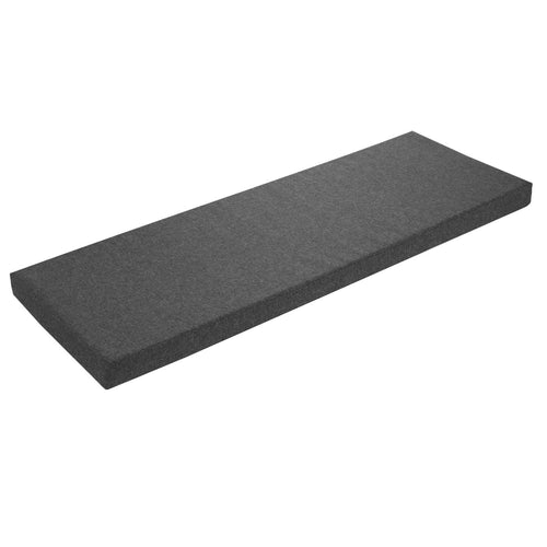 sleepling Bankauflage 200x40 cm, Sitzkissen Outdoor, dunkelgrau – Sitzpolster mit Antirutsch-Unterseite für Gartenbank
