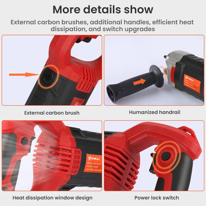 Anbull Betonrüttler 1800W – 2m / 35mm Rüttelflasche