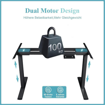 Homall Elektrisches Schreibtischgestell 2 Motoren – Schwarz