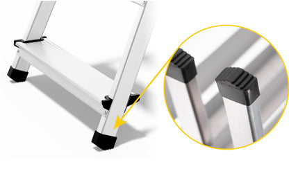 DRABEST Klappbare Alu Trittleiter 6 Stufen - Haushaltsleiter