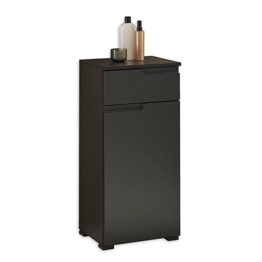SPICE Badezimmer Kommode Badschrank Schwarz matt mit viel Stauraum
