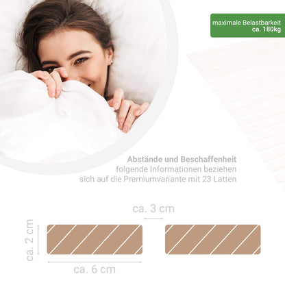 Panorama24 Rollrost Premium Lattenrost - 120x200 cm (23 Latten)