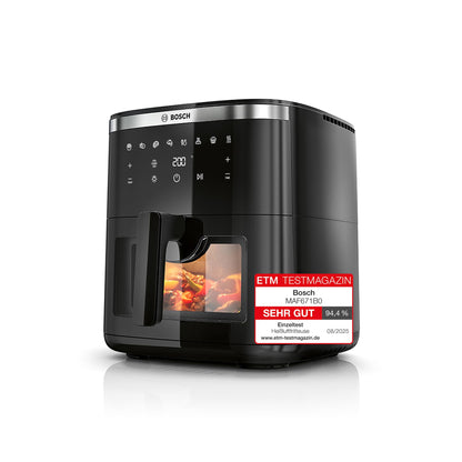Bosch Serie 6 MAF671B0 Heissluftfritteuse XXL 7.2L - Schwarz