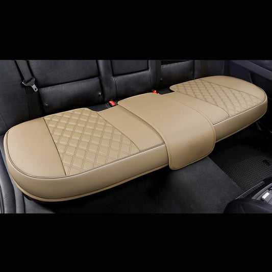 Black Panther PU-Leder Sitzauflage Rückbank – Raute Beige. Beige, rautengesteppte PU-Leder Auflage schützt und polstert die Rückbank.