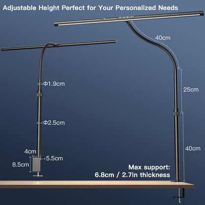 EYOCEAN LED Schreibtischlampe 80CM - Gestensteuerung, Augenschutz