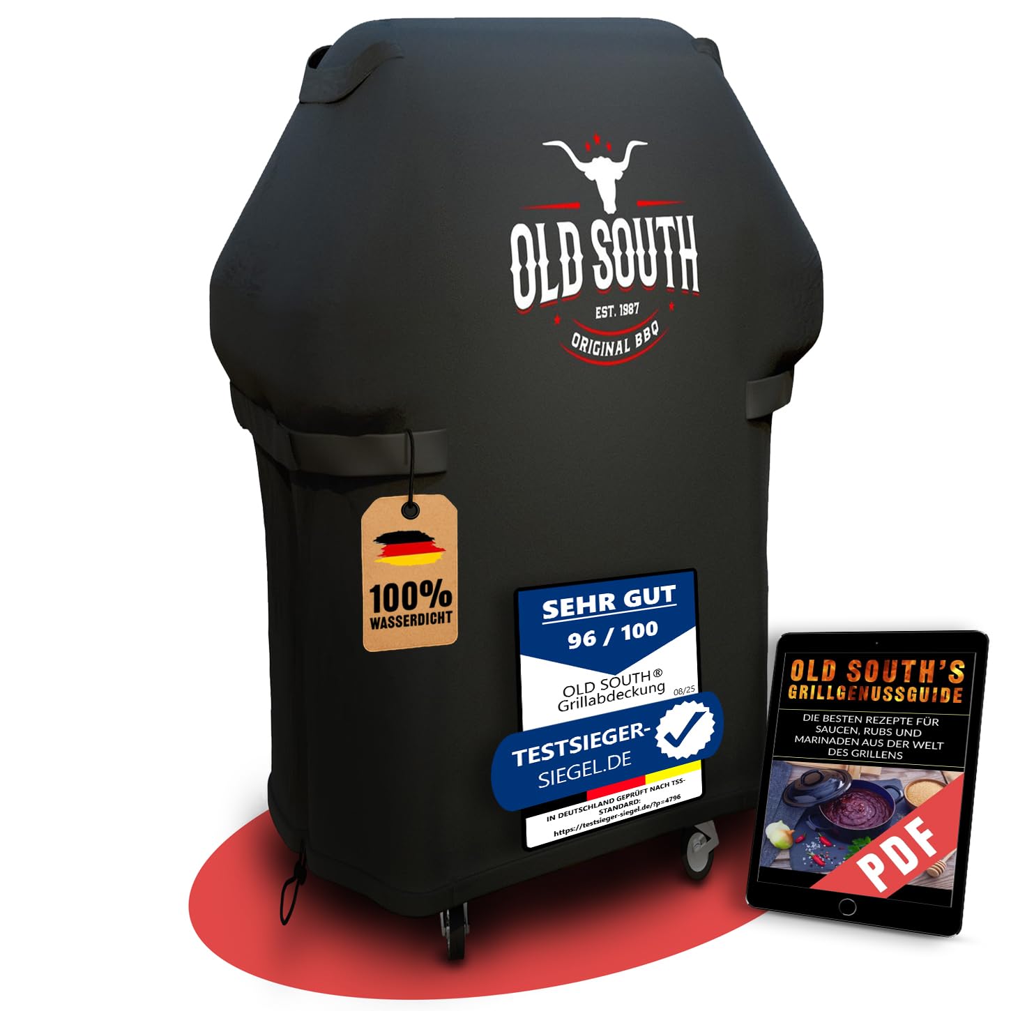 Old South Grillabdeckung wasserdicht für Gasgrill, 147 x 65 x 115 cm – wetterfeste Abdeckhaube