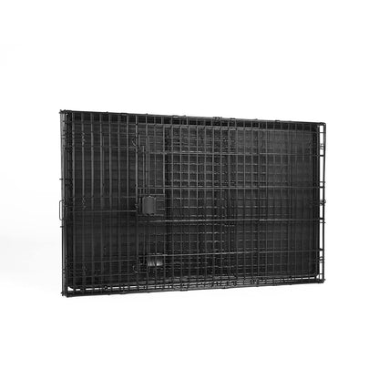 Amazon Basics Hundekäfig Metalldraht faltbar Doppeltür schwarz 122 cm
