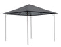QUICK STAR Ersatzdach für Pavillon 3x3 m Grau RAL 7012 250 g/m² mit Lüftungsschlitzen
