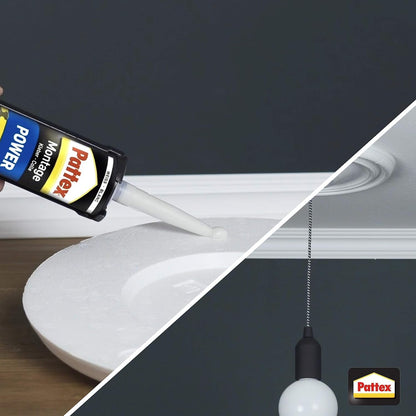 Pattex Montagekleber Power Bau- & Kraftkleber innen/aussen (12er Pack)