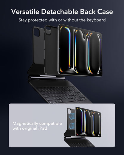 ESR Rebound 360 Tastaturhülle für iPad Pro 13 Zoll (M5/M4), Schwarz