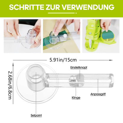 WARM&LOVE Buttonmaschine 58 mm – Buttonpresse Set mit 100 Rohlingen