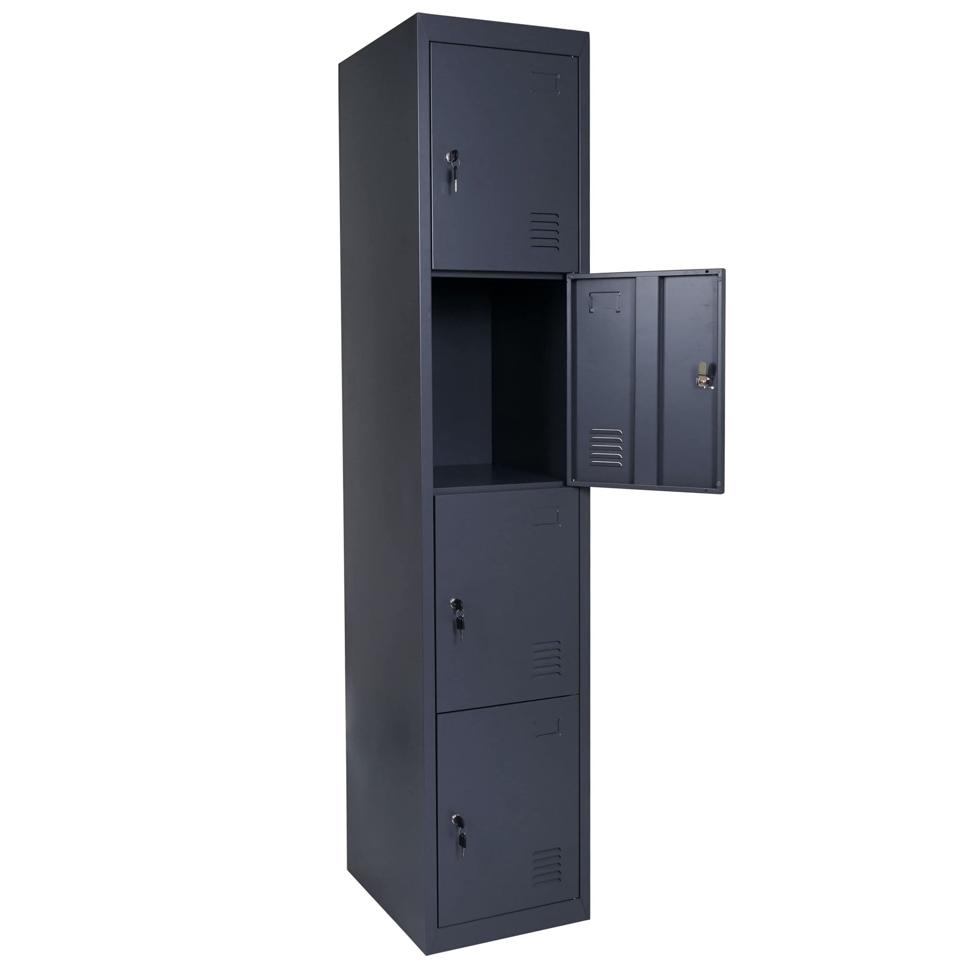 Mendler Boston T163 Schliessfachschrank, anthrazit, 180x38x45cm. Bietet sicheren Stauraum mit mehreren Fächern für persönliche Gegenstände.