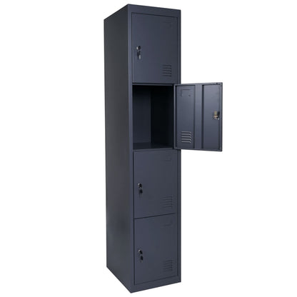 Mendler Boston T163 Schliessfachschrank, anthrazit, 180x38x45cm. Bietet sicheren Stauraum mit mehreren Fächern für persönliche Gegenstände.