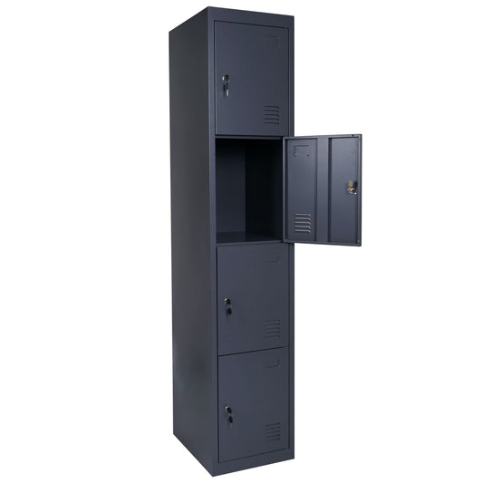 Mendler Boston T163 Schliessfachschrank, anthrazit, 180x38x45cm. Bietet sicheren Stauraum mit mehreren Fächern für persönliche Gegenstände.