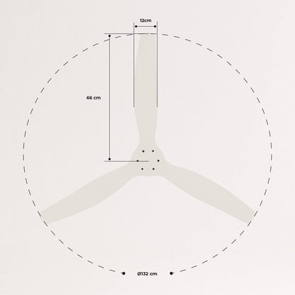 CREATE WINDCALM Deckenventilator – Weiss mit Fernbedienung