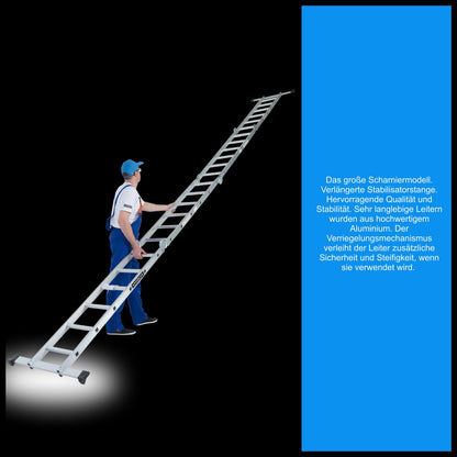WORHAN Mehrzweckleiter KS6.7 - Anlege Stehleiter 6.7m