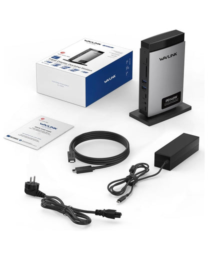 WAVLINK Laptop USB C Dock – Dreifach Display, 125W PD