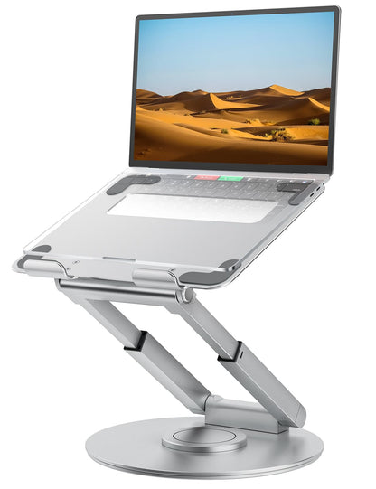 Laptop Ständer Ergonomisch Höhenverstellbar 360° Drehbar - Silber
