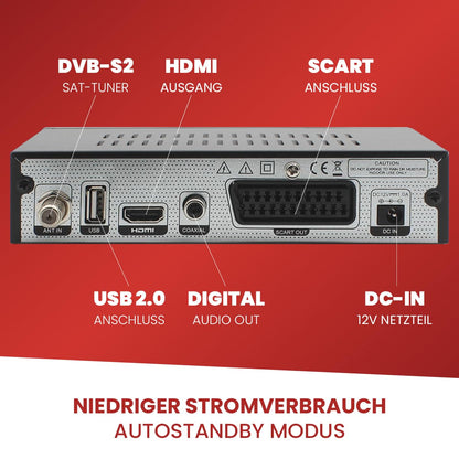 Zehnder HX 2200 Sat-Receiver mit Aufnahmefunktion und Full HD