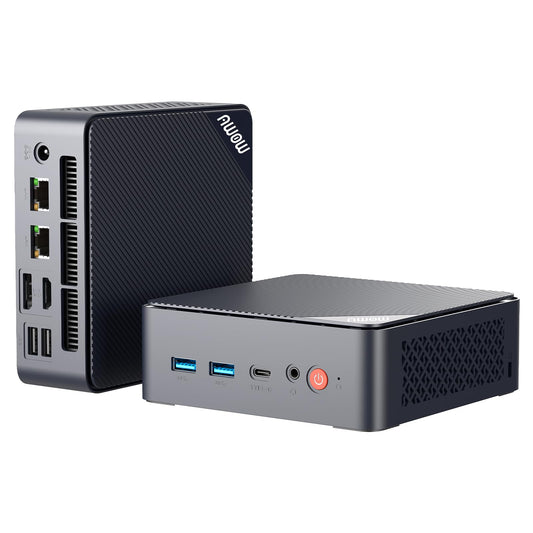 AWOW W-11 Pro Twin Lake-N N150 Mini PC 16GB/512GB 4K. Kompakter, schwarzer PC für Datenverarbeitung und 4K.