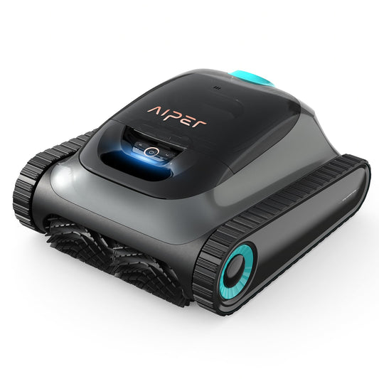 AIPER Scuba S1 Kabelloser Wandkletter Poolroboter - Boden & Wand, grau-blaues Gerät. Reinigt kabellos Poolböden & -wände.
