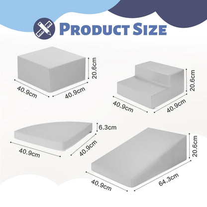 Softbausteine Kletter-Set – 4-teilig mit verlängerter Rampe