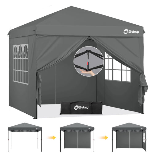 Sekey Premium Pop Up Pavillon 3x3 Faltpavillon - Grau
