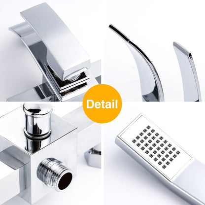 SwissBath H59 Badewannenarmatur - Chrom, Brause, Druckschalter