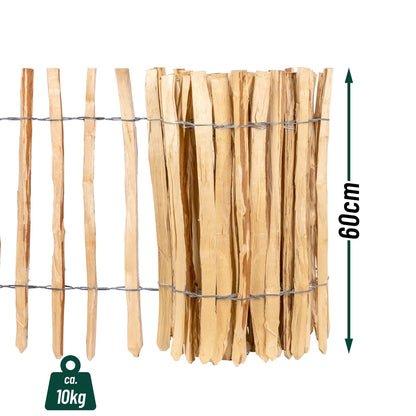 VOSS.garden Staketenzaun Haselnuss, 5 m, Höhe 60 cm, Gartenzaun