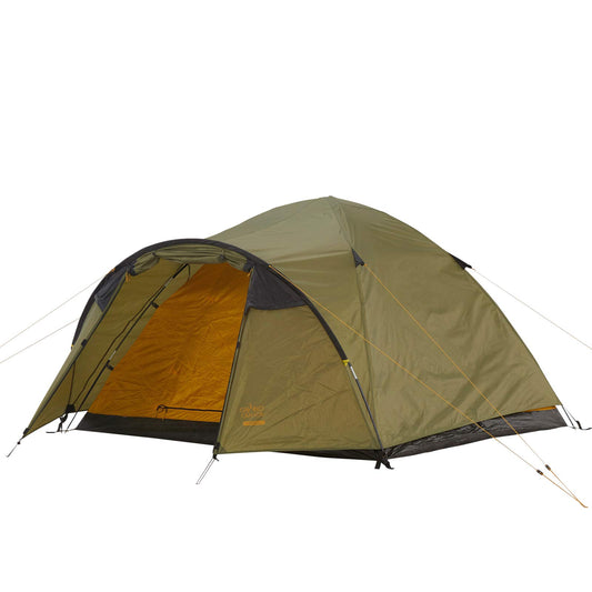 GRAND CANYON Topeka 3 – 3-Personen Campingzelt Capulet Olive. Grünes Kuppelzelt. Bietet Wetterschutz beim Camping.