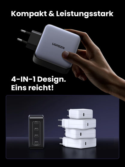 UGREEN Nexode 100W USB-C GaN Ladegerät mit 4 USB-C Ports