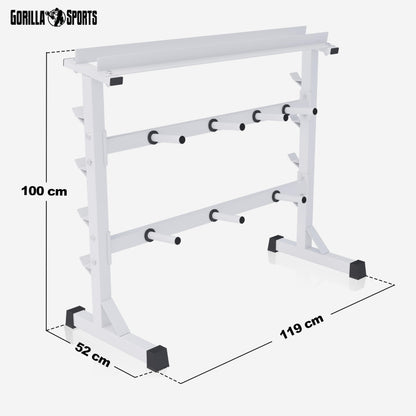 GORILLA SPORTS® Gewichteständer Hantelablage 3 Ebenen 30mm 400kg