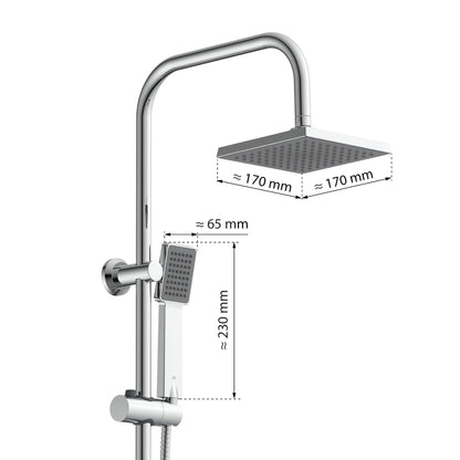 EISL EASY ENERGY Duschset 2in1 – Regendusche ohne Armatur DX12004-A