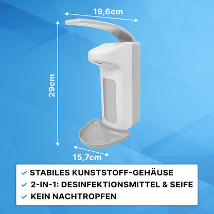 ARNOMED Kunststoff Eurospender Wandmontage 500ml - Weiss
