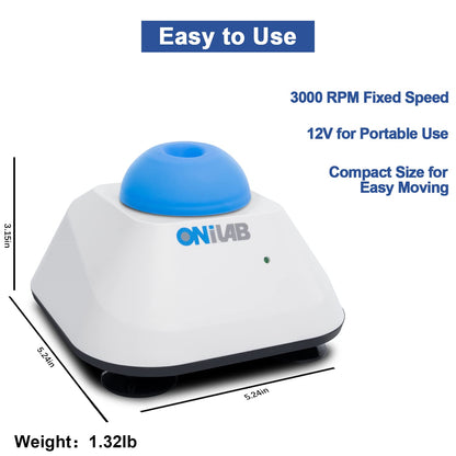 ONiLAB Mini Vortex Mixer Laborgerät - Touch Funktion, Blau