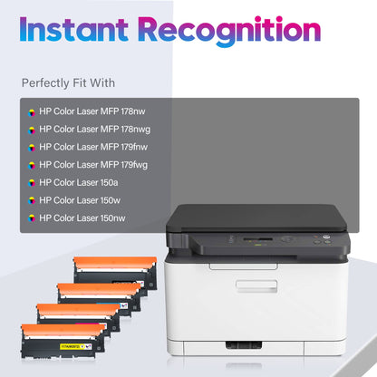 ONLYU 117A Toner Set kompatibel für HP Color Laser MFP 179fwg
