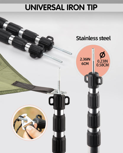 AVOFOREST TP10 Teleskop-Zeltstange Aluminium, 88–265 cm, 2er-Set