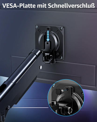 ELIVED EV6012B Gasfeder Monitor Halterung 2 Monitore 13-32 Zoll