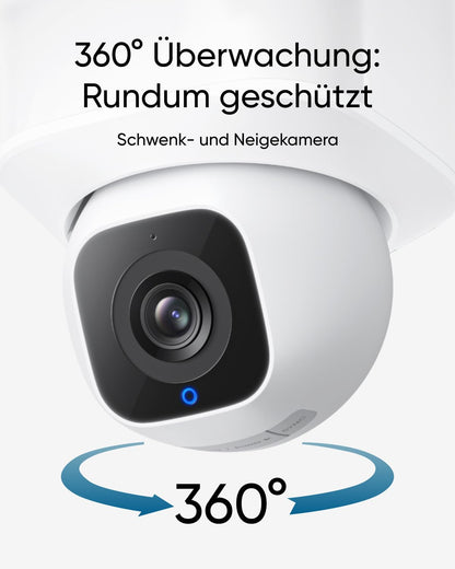 eufy Flutlichtkamera E30 Aussen-Sicherheitskamera - 360° 2K