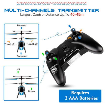 VATOS YD-927 RC Helikopter ferngesteuert 3-Kanal 2.4 GHz mit LED
