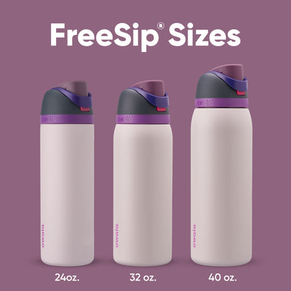 Owala FreeSip Trinkflasche Edelstahl mit Strohhalm 710 ml Dreamy Field