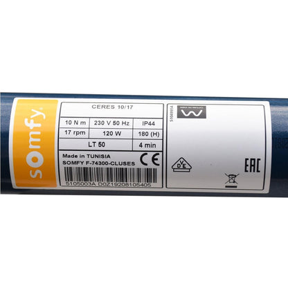 Somfy HiPro LT 50 Ceres 10/17 Rollladenmotor inkl. Adapterset SW60