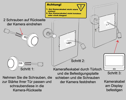 TKSTAR Türspion Kamera PD10-2, WLAN mit 4,3" Monitor und Nachtsicht