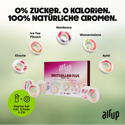air up Twist Pro Trinkflasche Starter Set mit 5 Pods, Green Sage