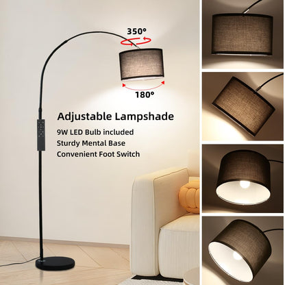 ANTENLICHT AURA Bogenlampe Schwarz mit Fernbedienung