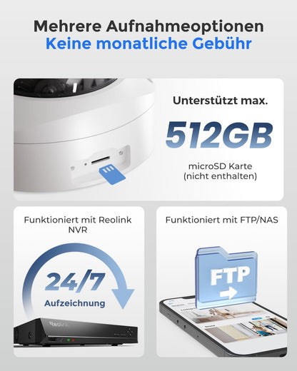 Reolink RLC-843A 4K PoE Überwachungskamera mit 5X optischem Zoom